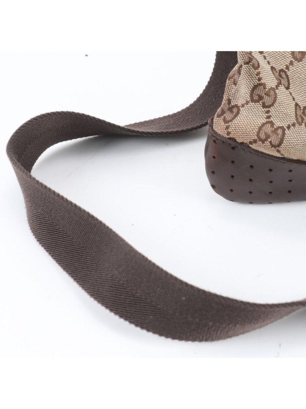 Gucci GG Canvas Leather Shoulder Bag Crossbody Messenger Business - Picture 2 of 11